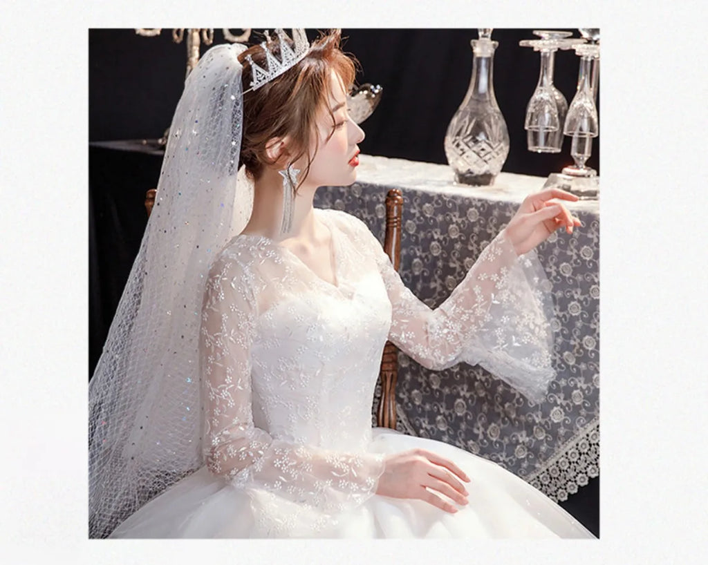 GIYSILE Boho Wedding Dress New Fantasy Lace Bridal Main Marriage Dresses French  Floor Length Wedding Dress Vestidos De Novia