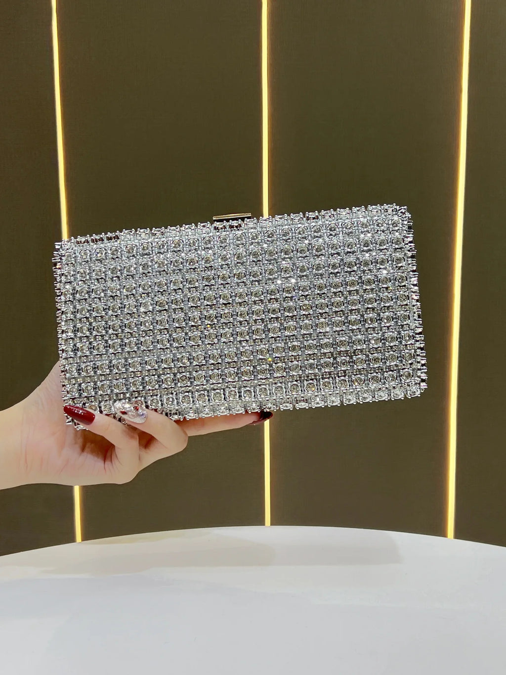 women's clutch exquisite fashion dinner  celebrity rhinestone chain portable women's crossbody women's bag