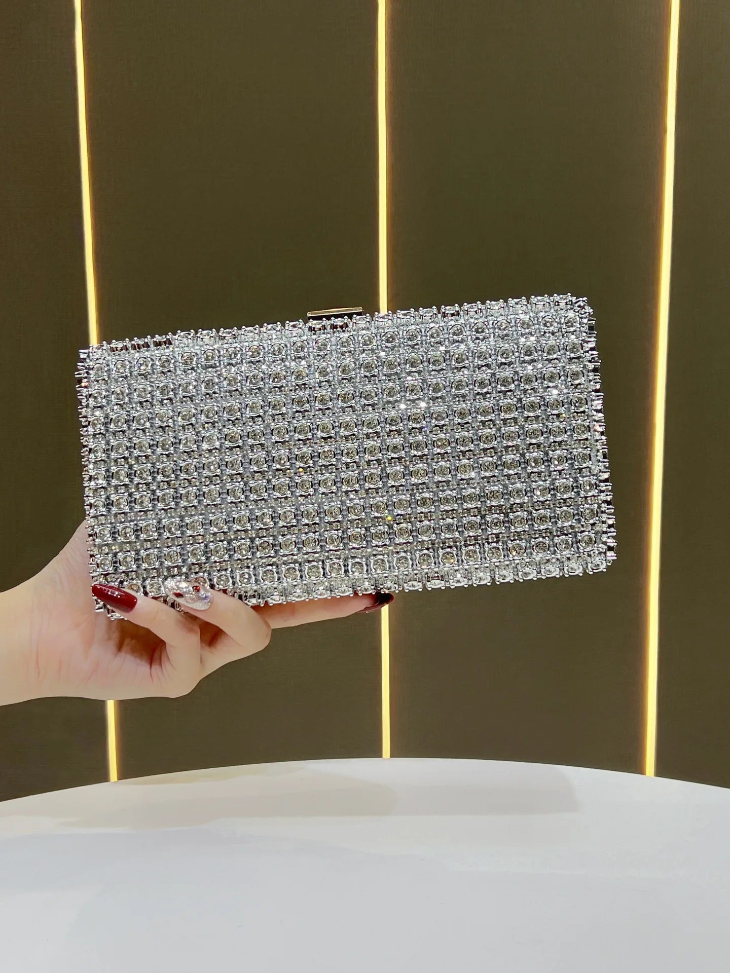women's clutch exquisite fashion dinner  celebrity rhinestone chain portable women's crossbody women's bag
