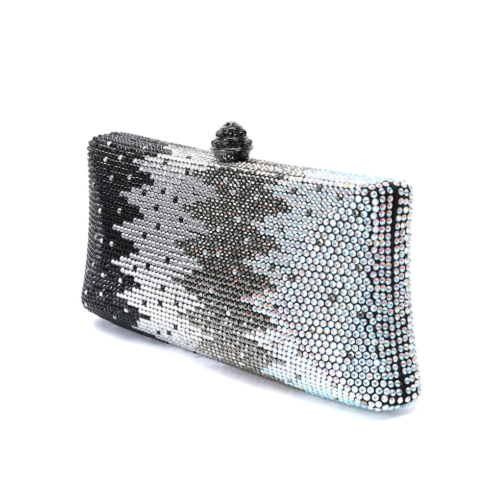 XIYUAN 25 Colors Best Selling Diamond Woman Handbag Crystal Gala Dinner Party Evening Purse Colorful Wedding Bridal Clutch Bag