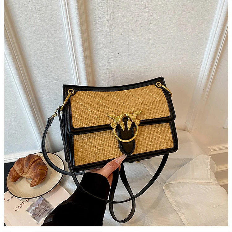 Unique Elegant Diaper Bag Leather Ladies Messenger Purse High End Minimalist Trendy Crossbody Handbag