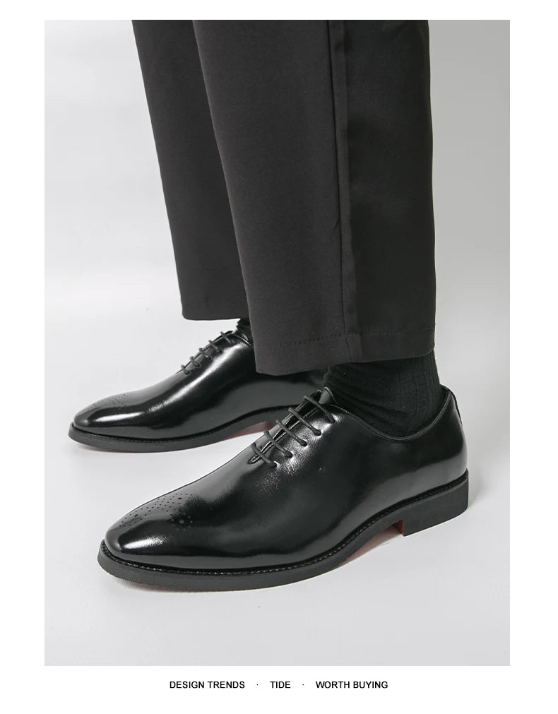 Men's Dress Shoes Trend Wedding Social Casual Leather Men Office Casual Business Shoes High Quality Formal Oxford Shoes Male