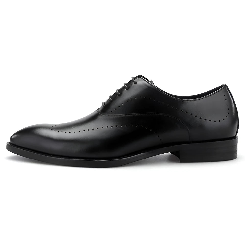 Full-Grain Leather Formal Derby Shoes for Men Daily Wear Business Oxford Dress Shoes