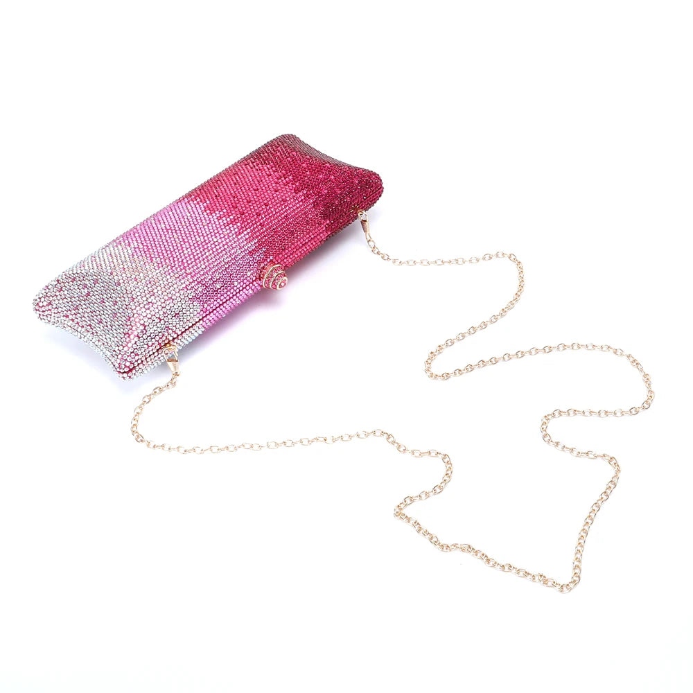 XIYUAN 25 Colors Best Selling Diamond Woman Handbag Crystal Gala Dinner Party Evening Purse Colorful Wedding Bridal Clutch Bag