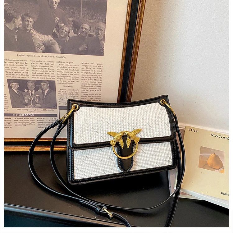 Unique Elegant Diaper Bag Leather Ladies Messenger Purse High End Minimalist Trendy Crossbody Handbag