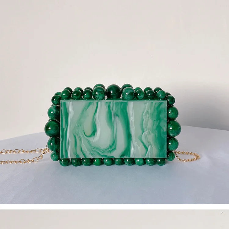 Leopard Acrylic Box Evening Clutch