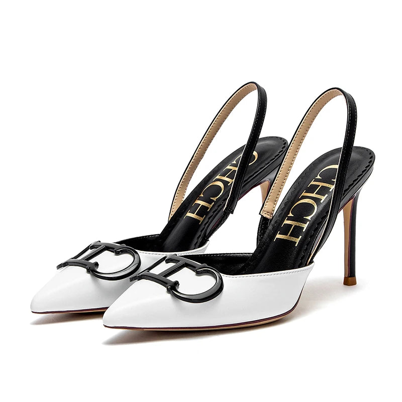 Strappy Closed-Toe Bridal Heels