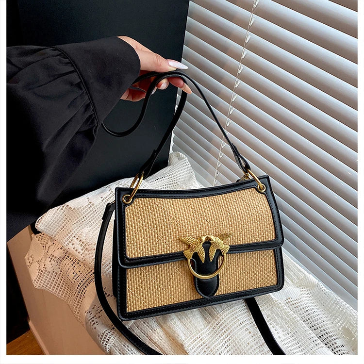 Unique Elegant Diaper Bag Leather Ladies Messenger Purse High End Minimalist Trendy Crossbody Handbag