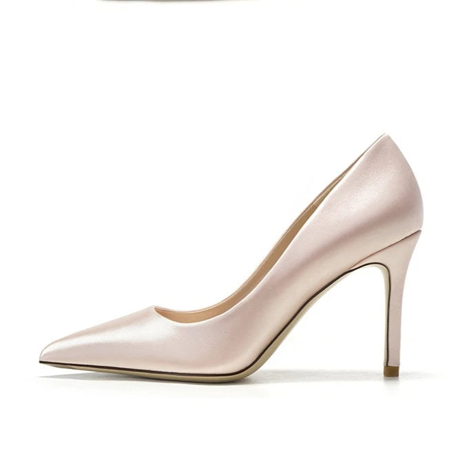 Pumps Women Shoes Wedding Shoes White High Heels Women's Satin Bridal Shoe Bridesmaid Shoes Large Size 42 43