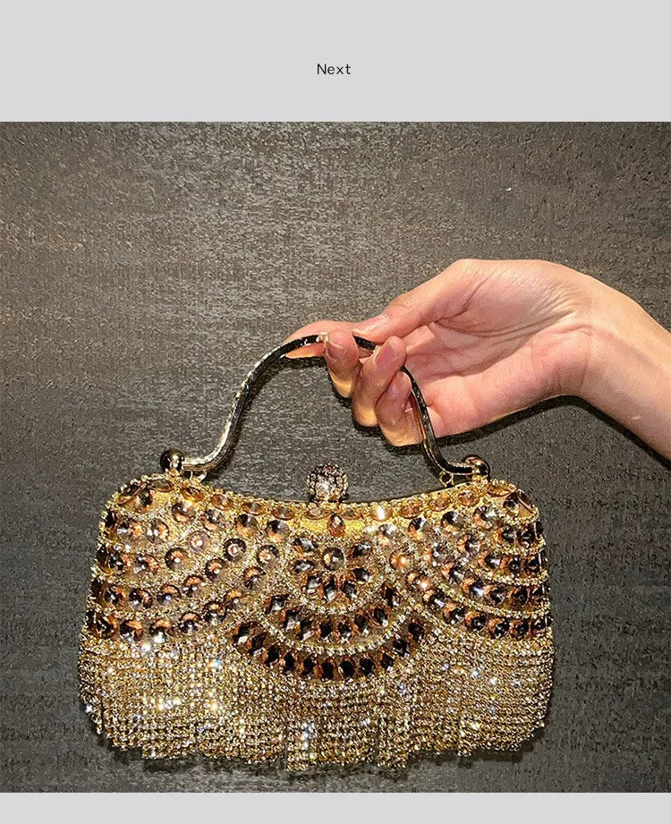 Golden Tassel Bridal Clutch