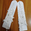 Bridal Long Gloves Lace Fingerless Gloves Flower Accessories Wedding Hook Fingers Elegant Look Thin and Beautiful Gloves