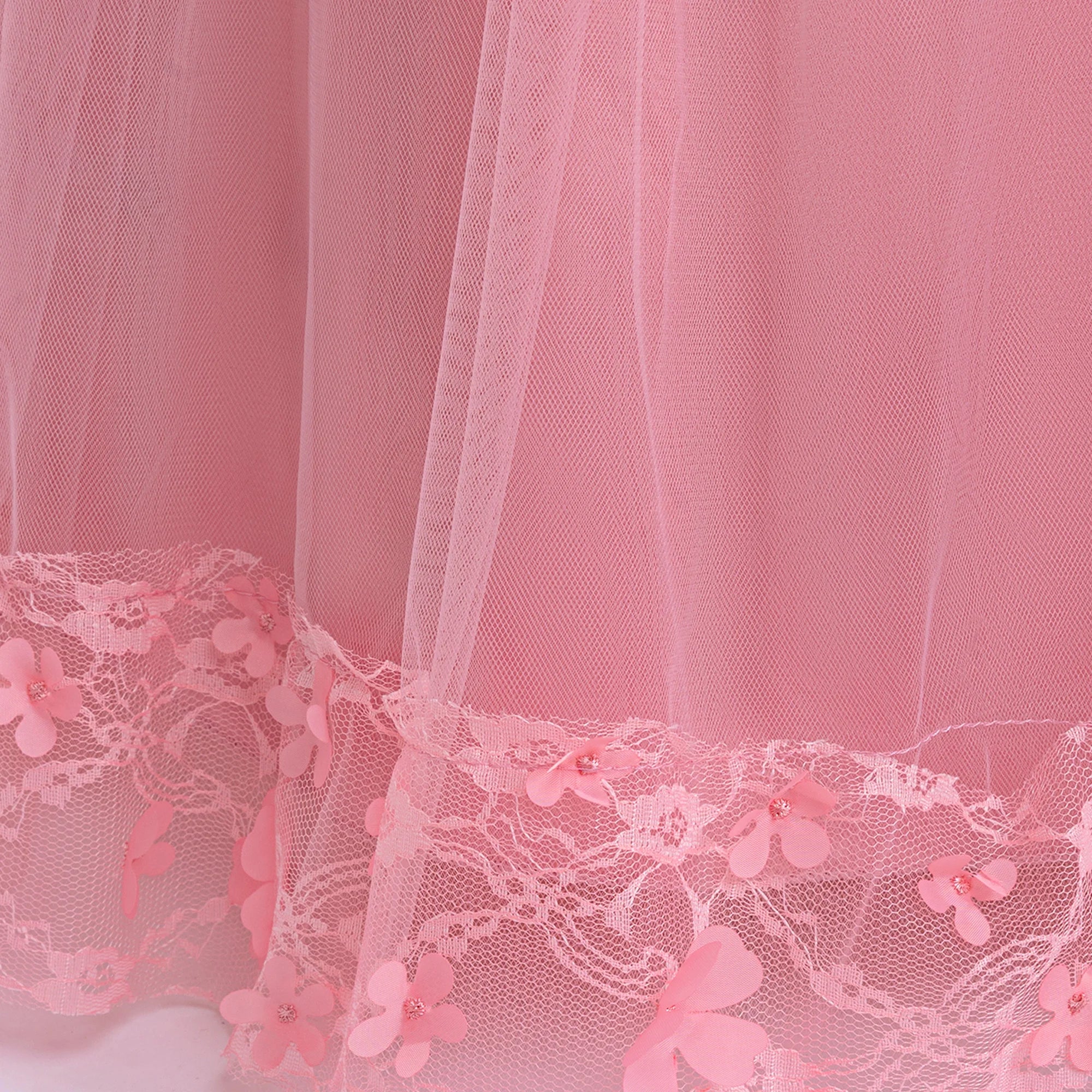 Long-Sleeve Lace Junior Bridesmaid Dress
