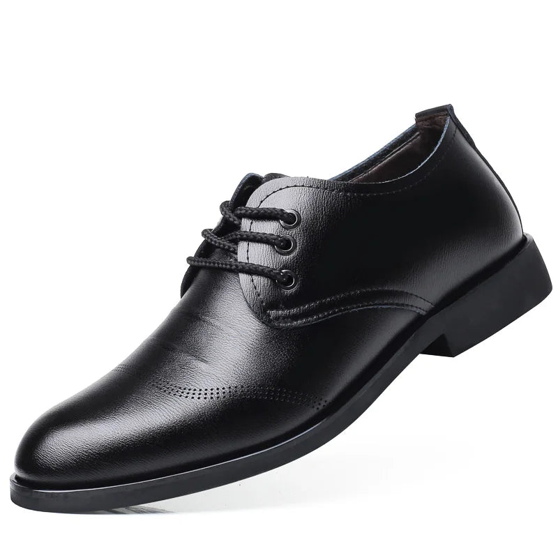 Mens Formal Business Oxford Shoes Classic Leather Dress Shoes for Wedding and Office