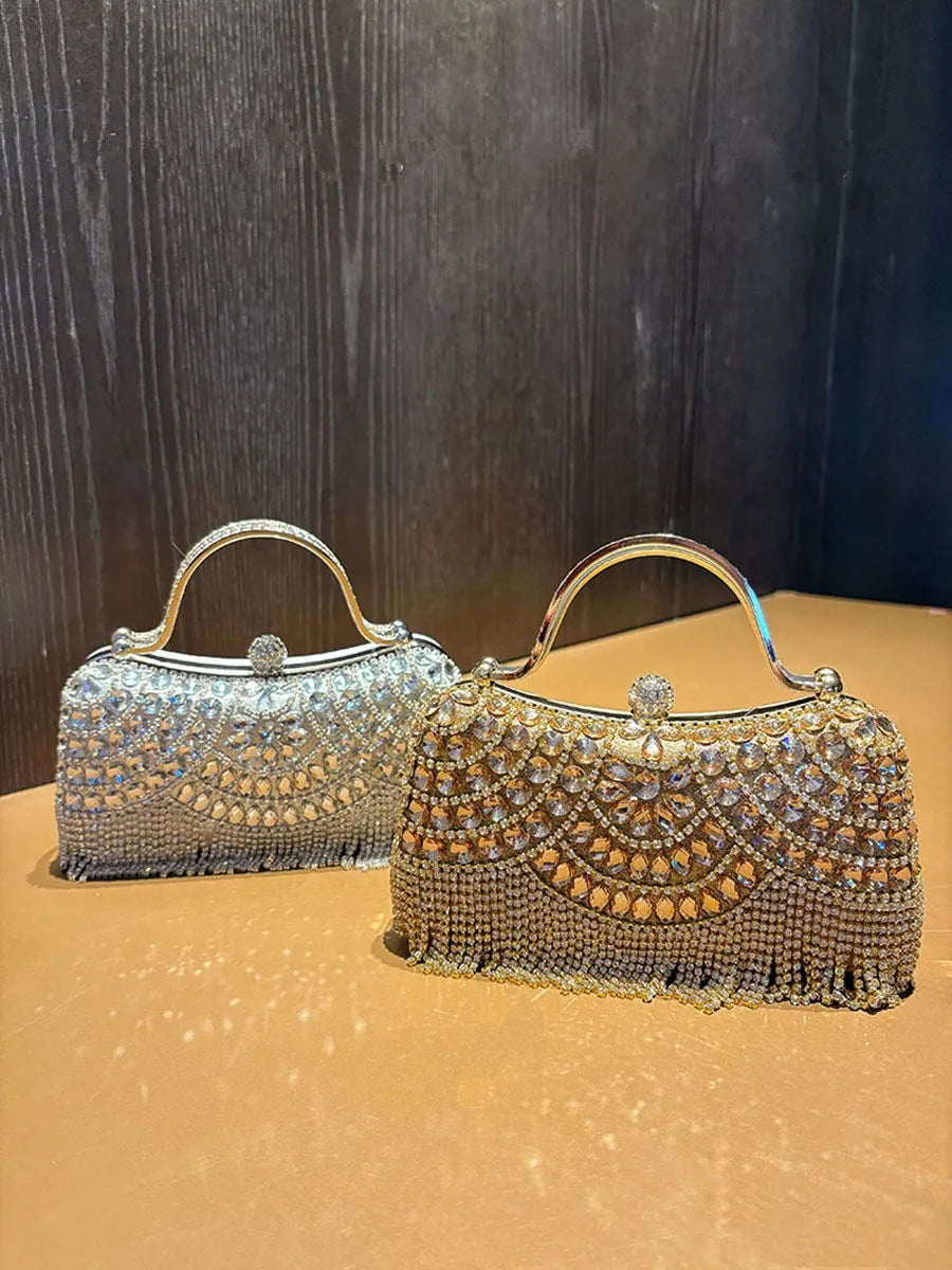 Golden Tassel Bridal Clutch