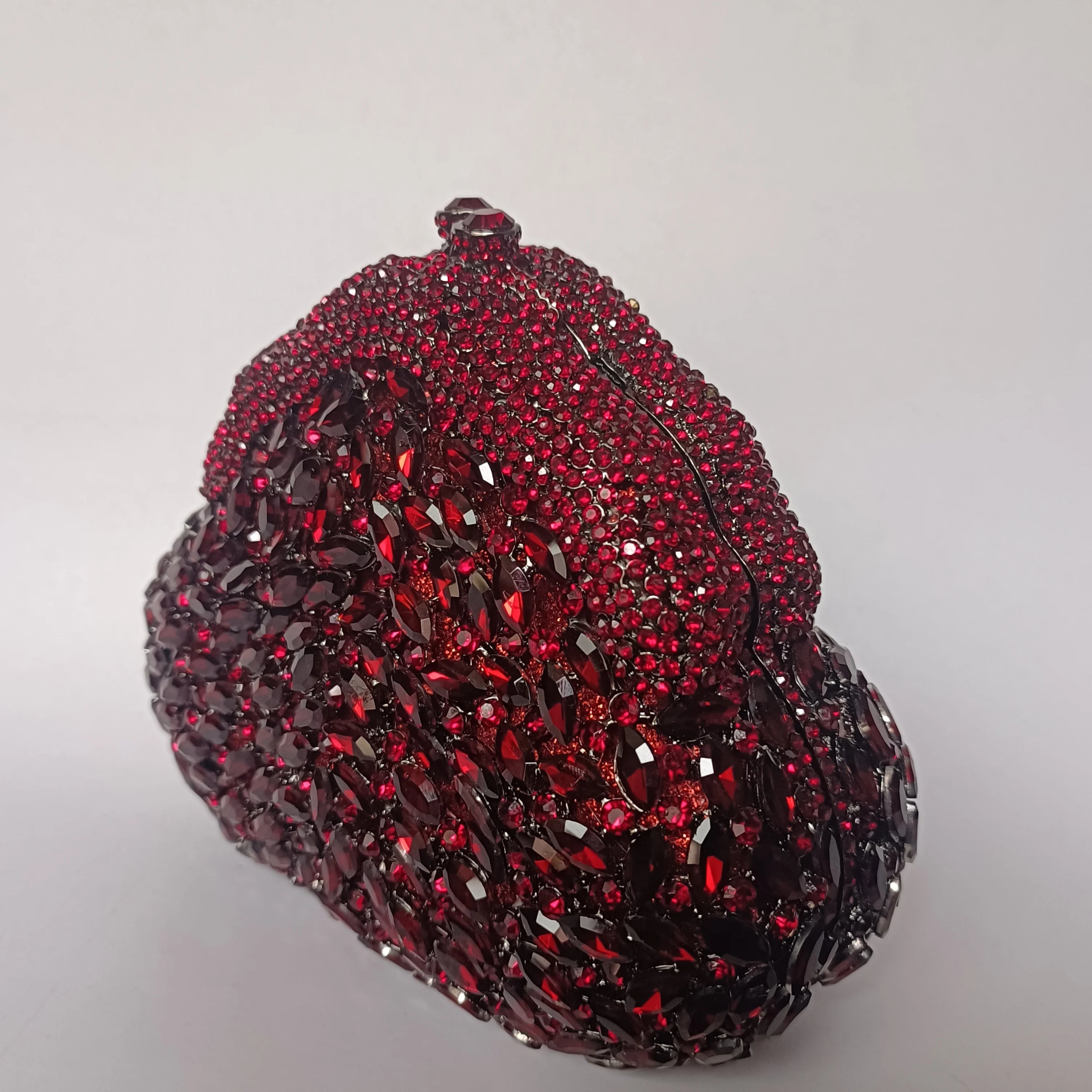 XIYUAN Red Diamond Evening Bag Women Crystal Bridal Purse Party Handbags Lady Green Rhinestone Clutches Metalic Minaudiere Bags