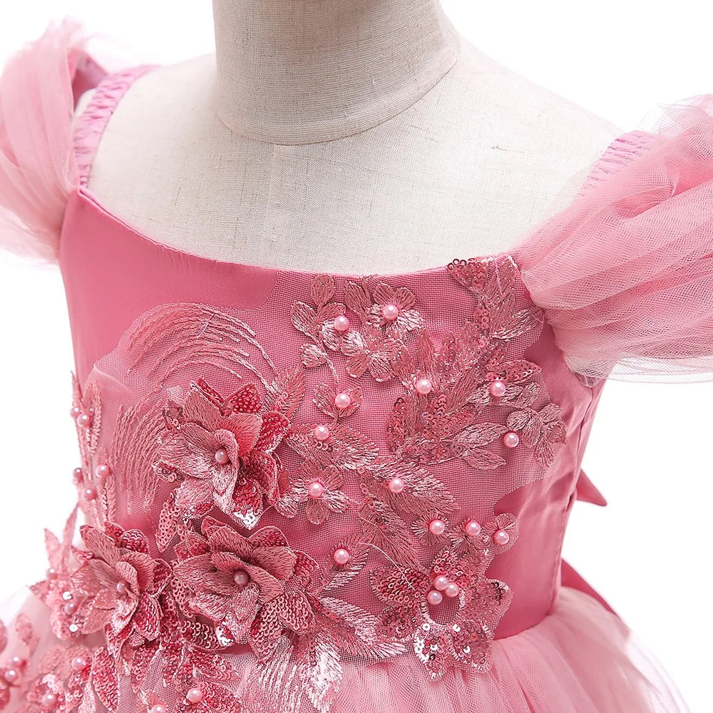 Tulle Bow Junior Bridesmaid Dress