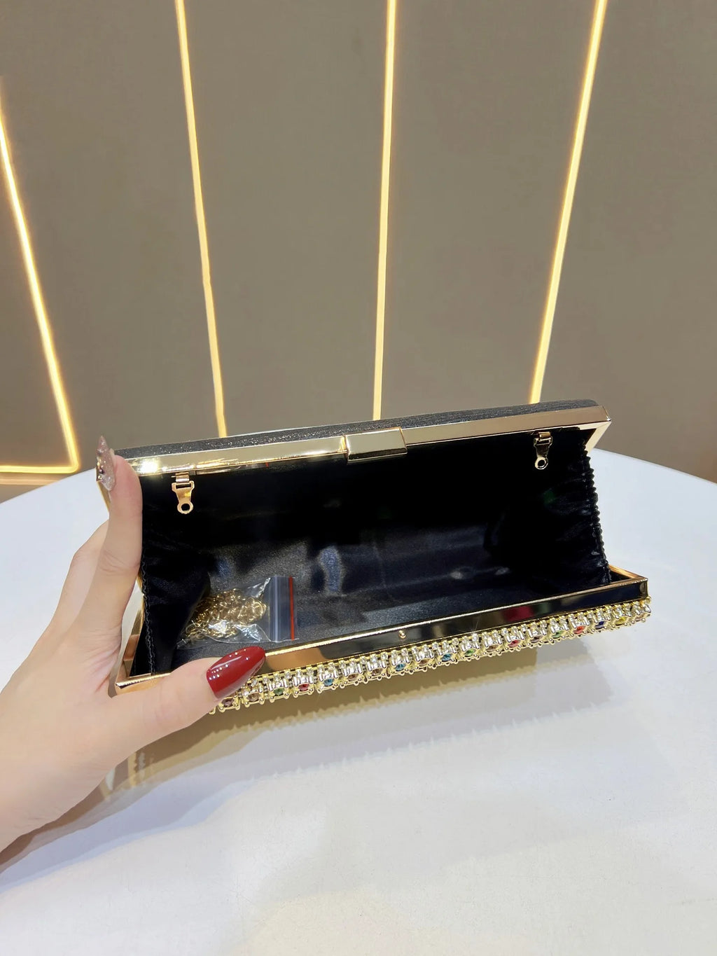 women's clutch exquisite fashion dinner  celebrity rhinestone chain portable women's crossbody women's bag