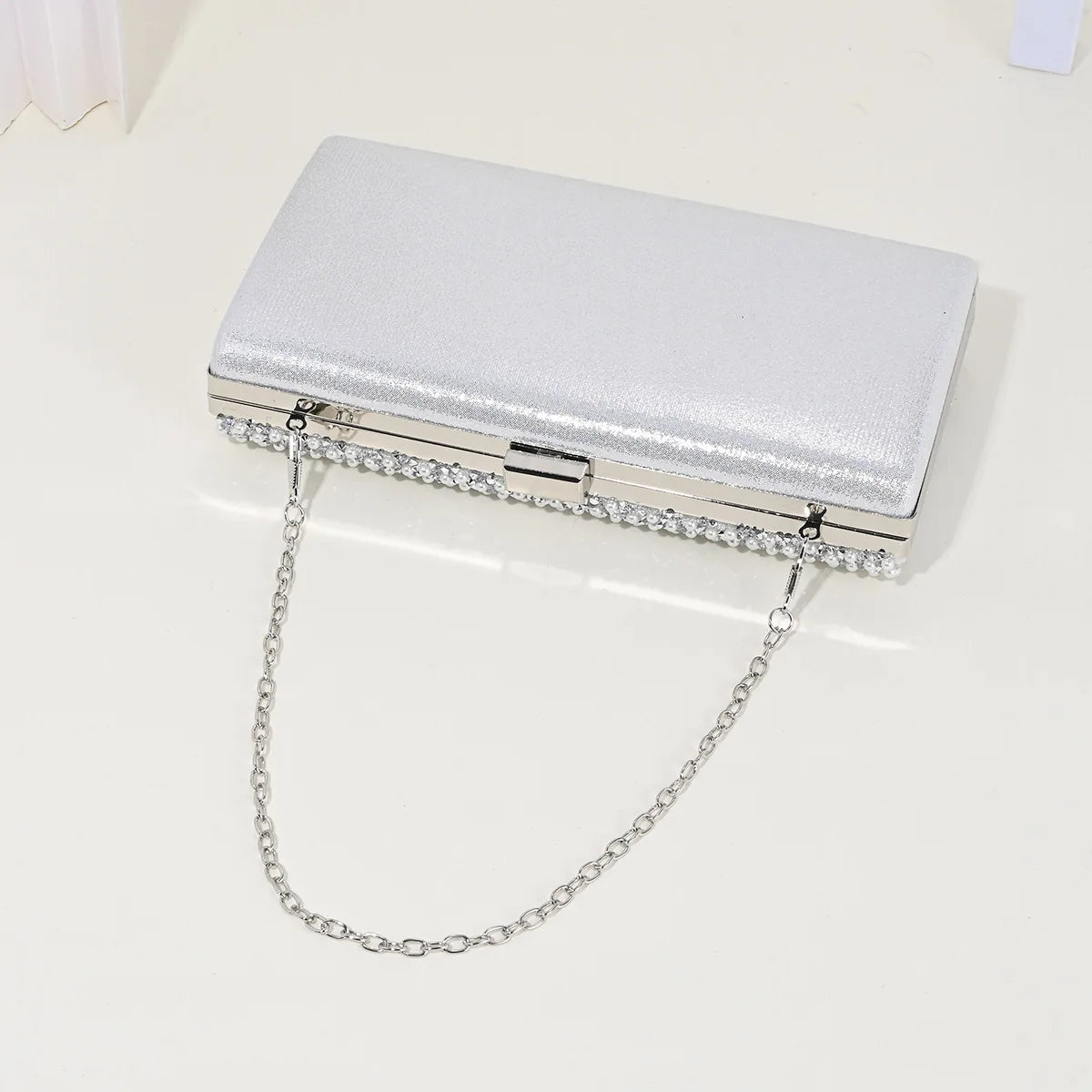 Ladies Evening Bags Clutch Bag Elegant Shiny Hard Metal Buckle Wedding Bridal Dress Evening Bag Banquet Party Handbags
