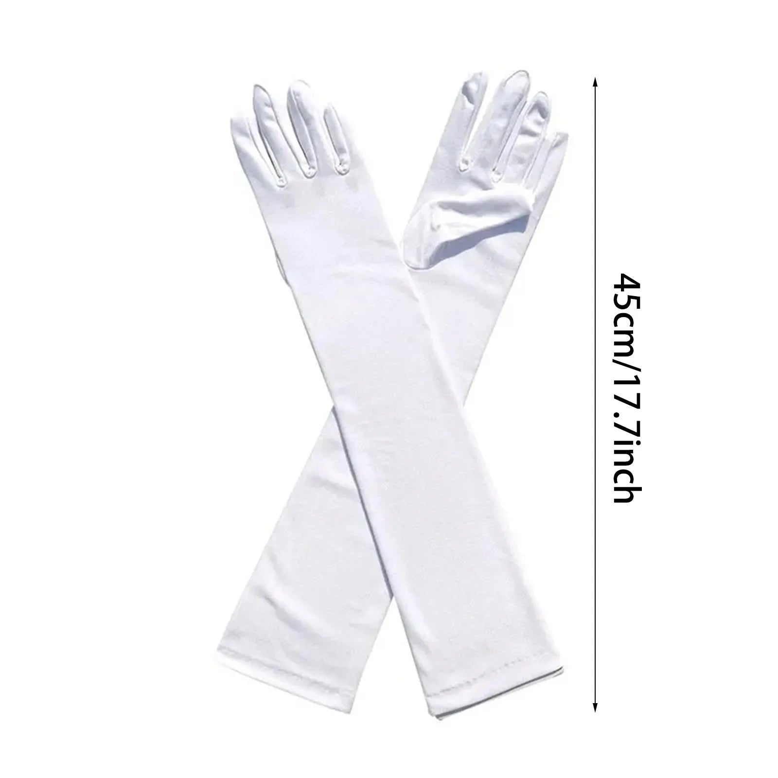 1/3/6 Pair Bridal Long Gloves Milk Silk Elastic Satin Dance Glove Elegant Wedding Festival Party Breathable Sunscreen Mittens