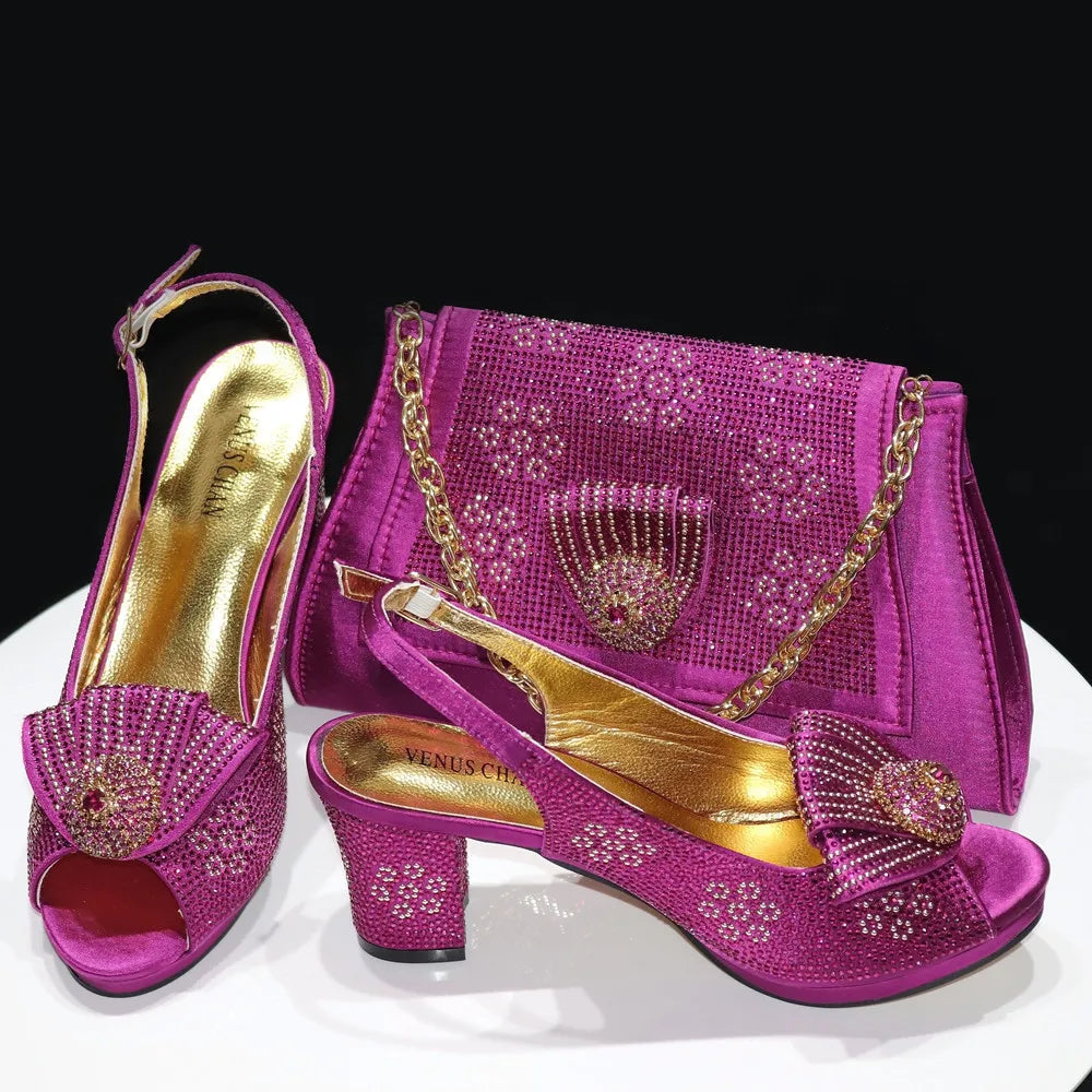 Diamond Wedding Shoe & Bag Set