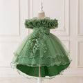 Pink Tulle Princess Flower Girl Dress