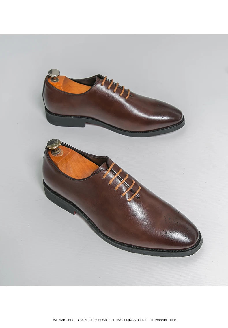 Men's Dress Shoes Trend Wedding Social Casual Leather Men Office Casual Business Shoes High Quality Formal Oxford Shoes Male
