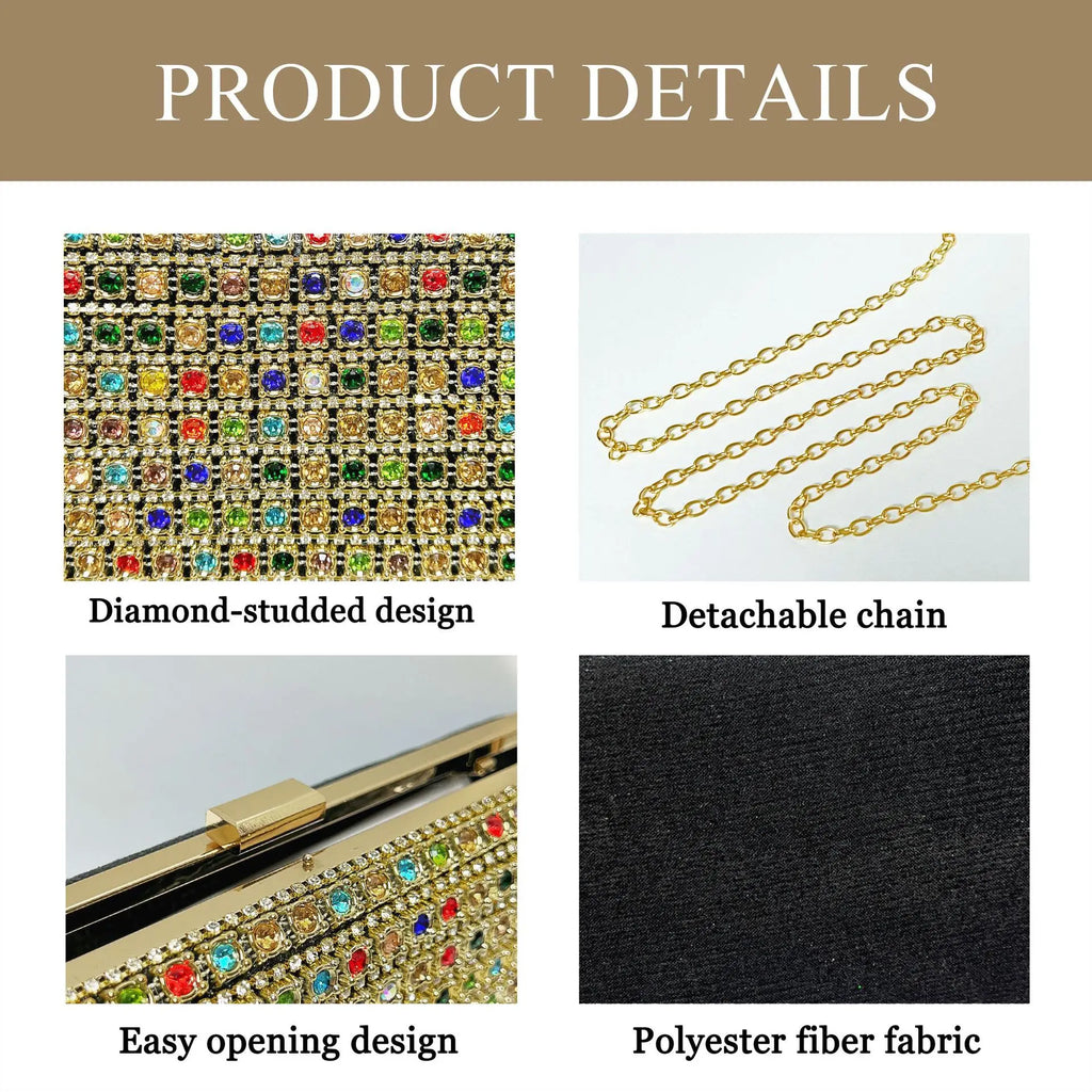 women's clutch exquisite fashion dinner  celebrity rhinestone chain portable women's crossbody women's bag