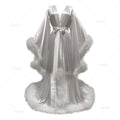 Customized Robe for Women Flare Sleeves Feather Bridal Robe Nightgown Silk Satin Wedding Party Dressing Gown Photography Dress