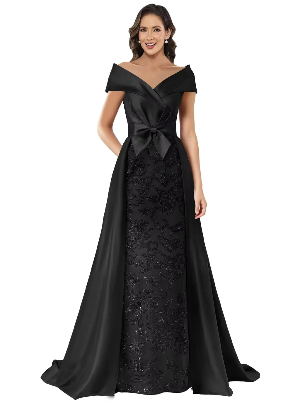 Plus Size Mother Of The Bride Dresses Off The Shoulder Appliques Groom Long Mother Dresses For Wedding Guest Dress Customized