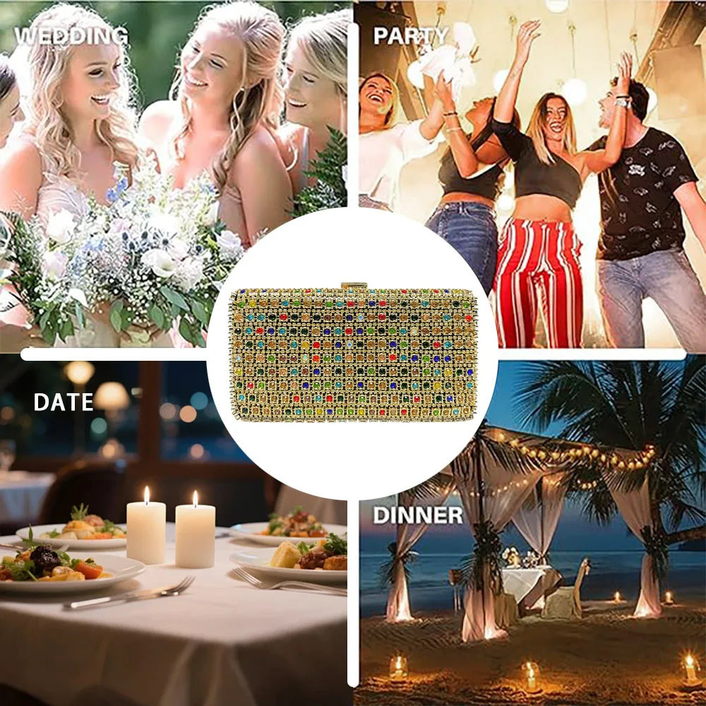 women's clutch exquisite fashion dinner  celebrity rhinestone chain portable women's crossbody women's bag