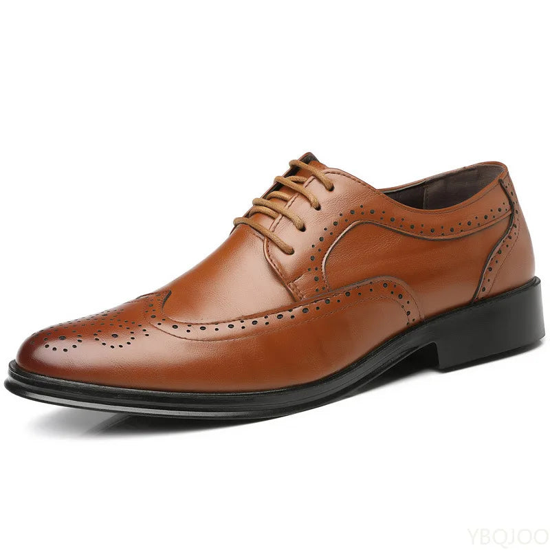 Large size fashionable men's office formal shoes low cut daily comfortable pointed multifunctional men's wedding men's shoes