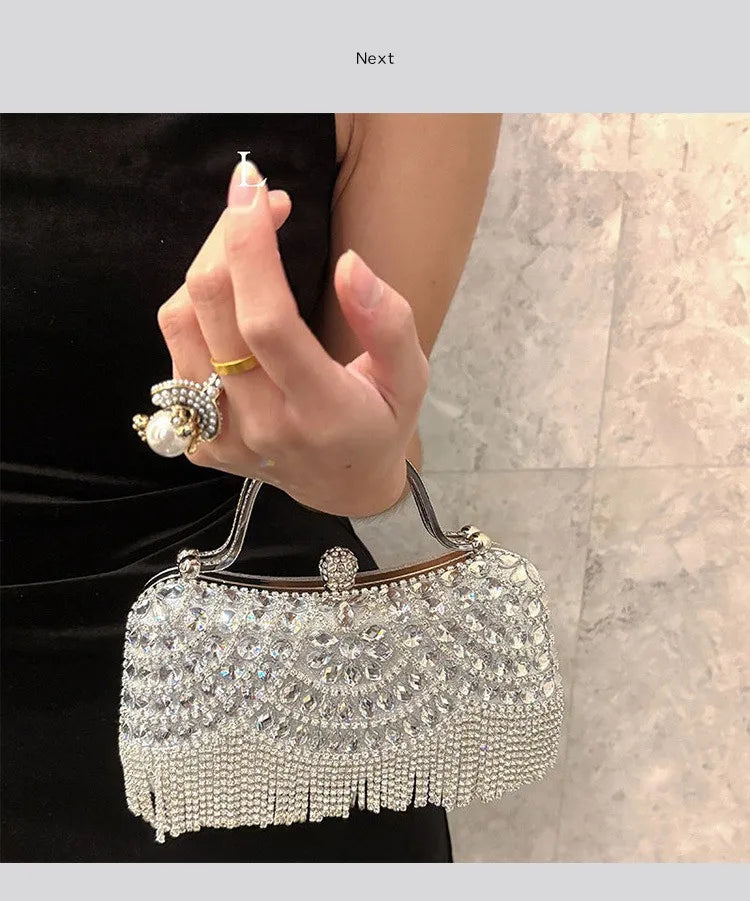 Golden Tassel Bridal Clutch