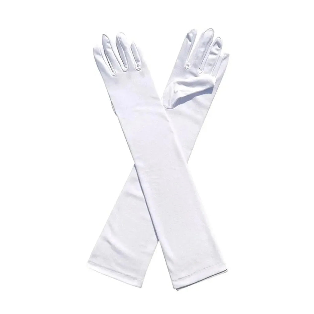 1/3/6 Pair Bridal Long Gloves Milk Silk Elastic Satin Dance Glove Elegant Wedding Festival Party Breathable Sunscreen Mittens