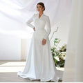 SSYTENS Modest Muslim Wedding Dresses Long Sleeve Luxury Floor Civil Bride Dresses Vestido Novia Customized 2026 Robe De Mariée