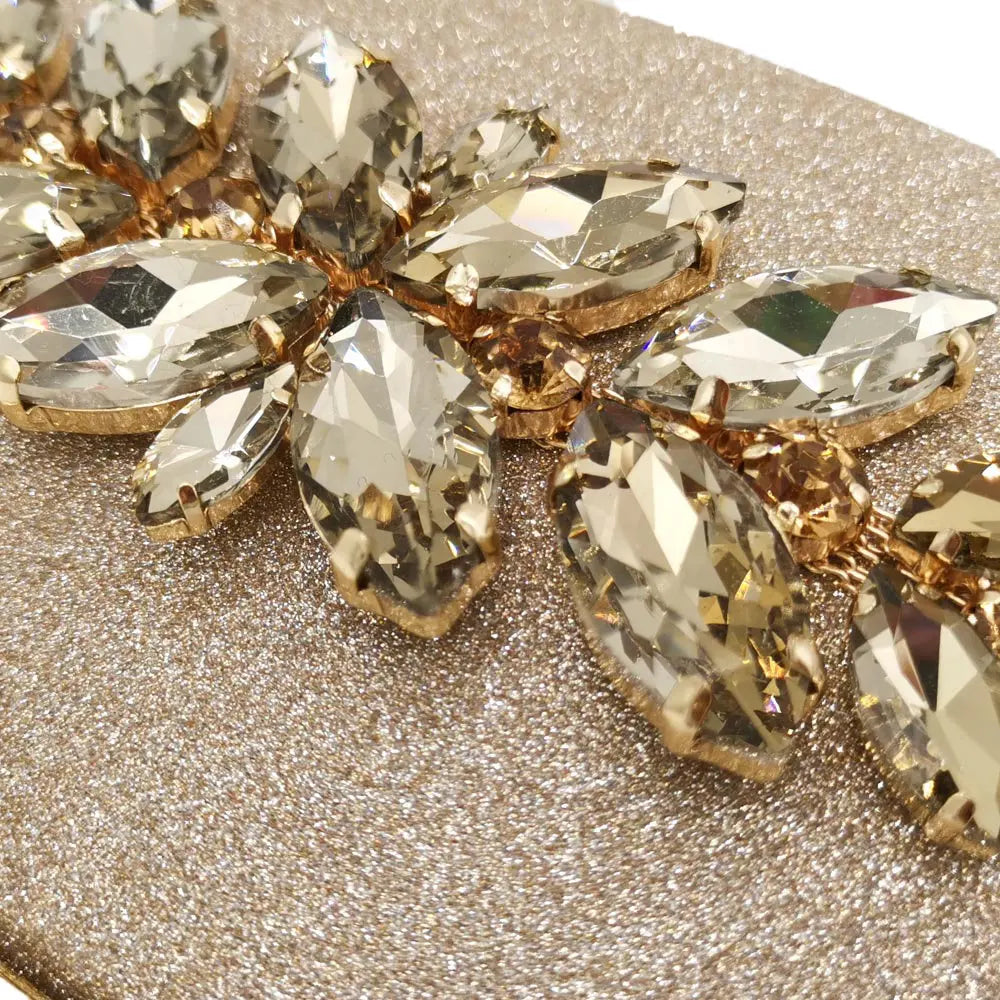 Boutique De FGG Glitter Women Clutch Crystal Evening Bags Bridal Formal Dinner Purses and Handbags Wedding Party Diamond Bag