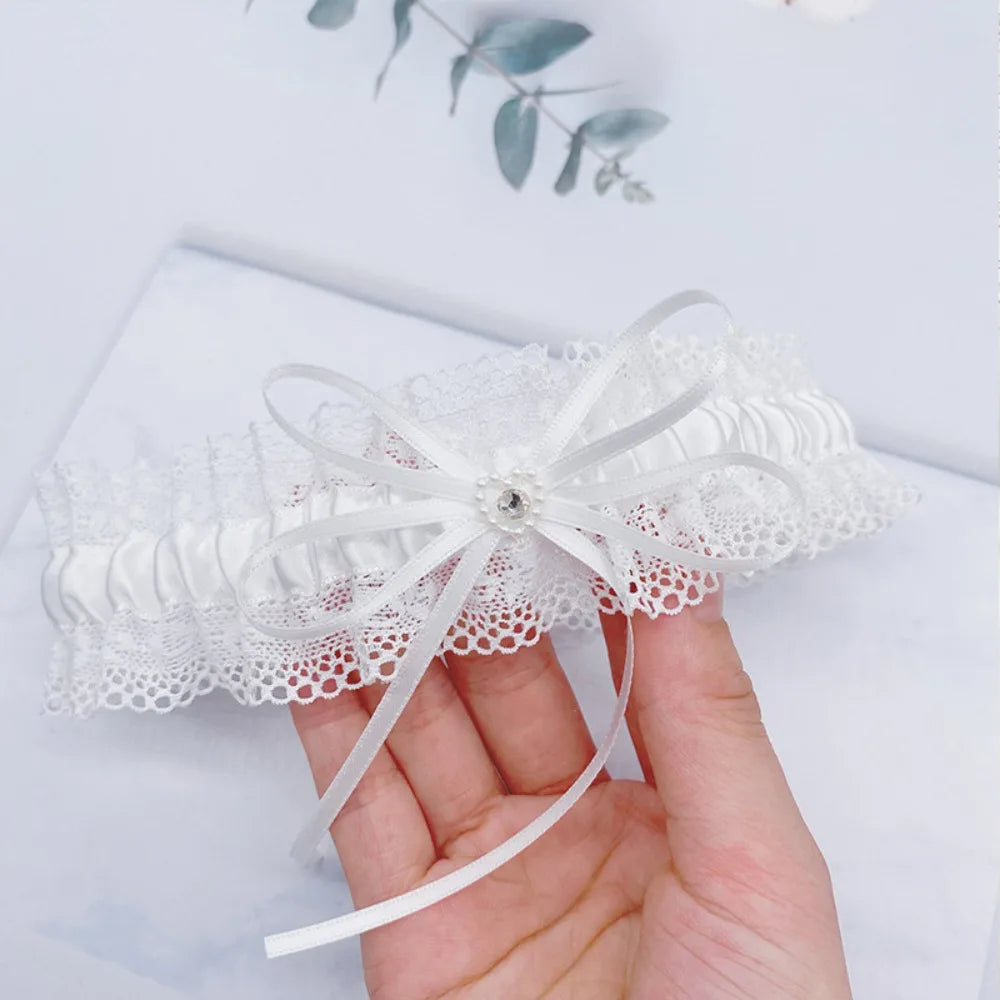 Beautiful Bowknot Bridal Lace Garter Women's Garter Belt Bride Souvenirs Women Thigh Garter Leg Loop