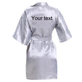 Customized Name Date Wedding Bathrobe Faux Silk Bridal Robe Bride Bridesmaid Wedding Robes Woman Bachelorette Hen Party