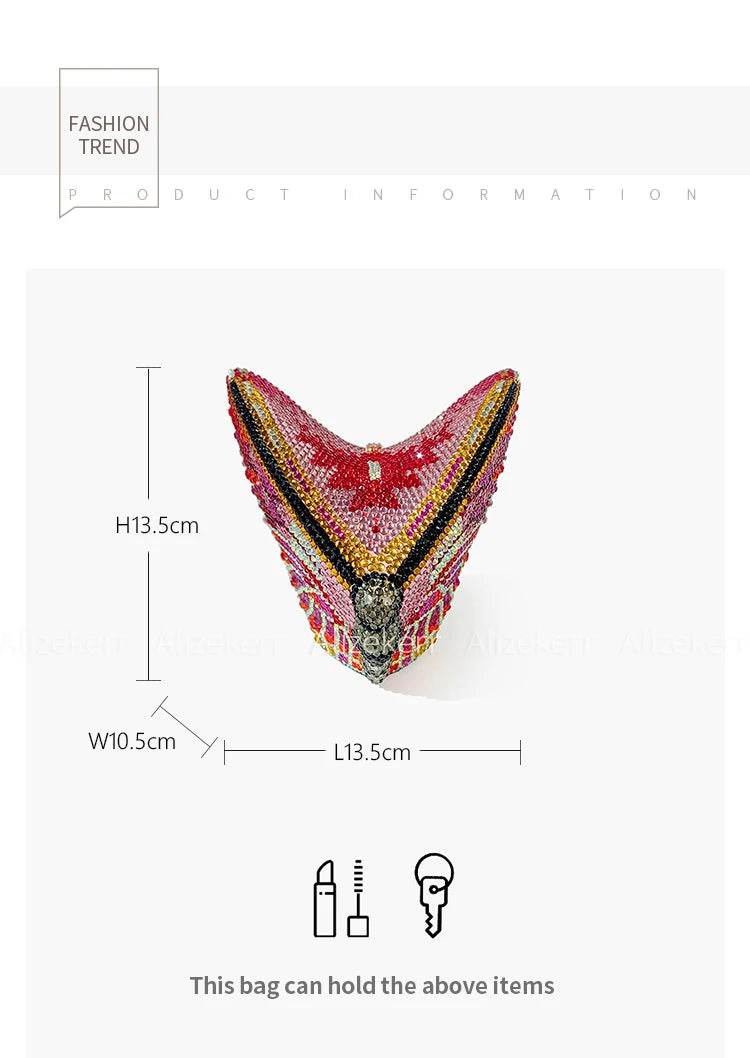 Butterfly Crystal Evening Clutch