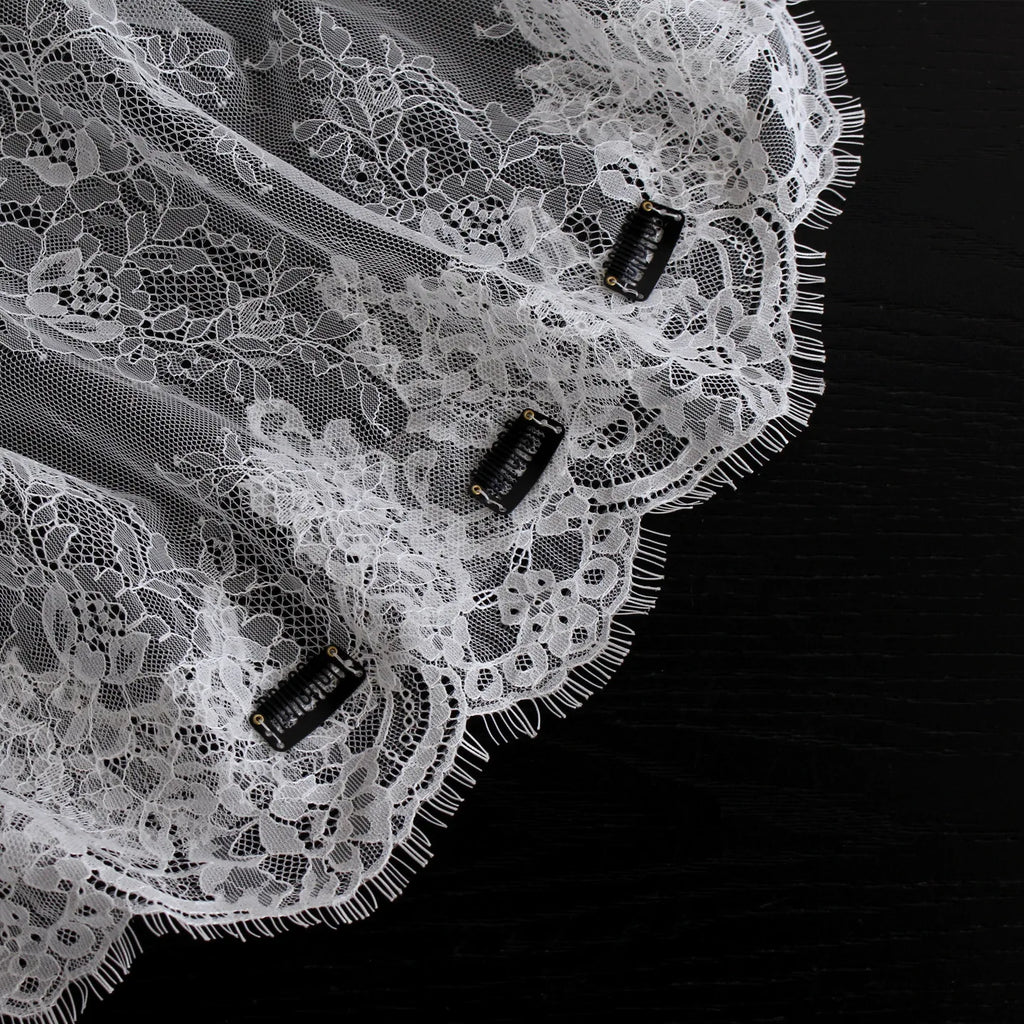 High Quality Wedding Veil Lace Bridal Veils  Short Lace Veils 0.9m*1.5m  Fairy Style Veils L&P DQL Studio