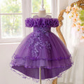 Tulle Bow Flower Bridesmaid Dress