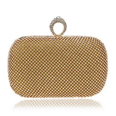 Diamond-Studded Chain Evening Bag