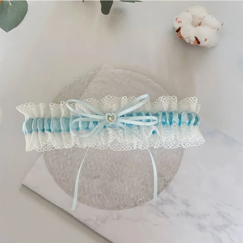 New Bride's Wedding Garter, Diamond Bow, Lace Garter, Women's Leg Accessories, Wedding Party Garter