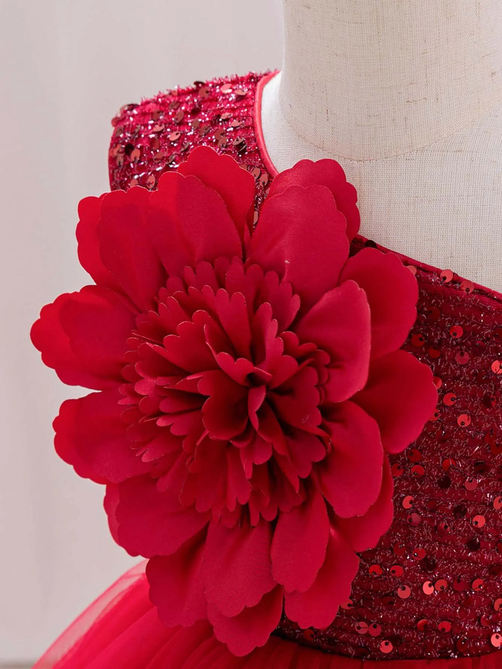Sparkling One-Shoulder Toddler Party Dress