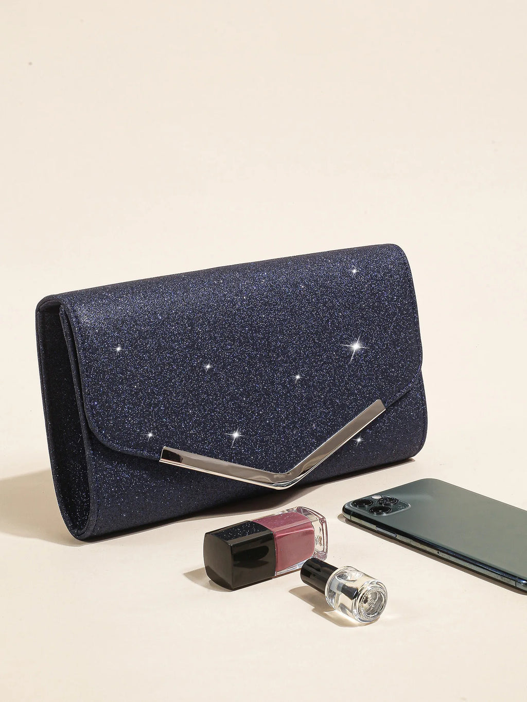 Glitter Envelope Evening Clutch