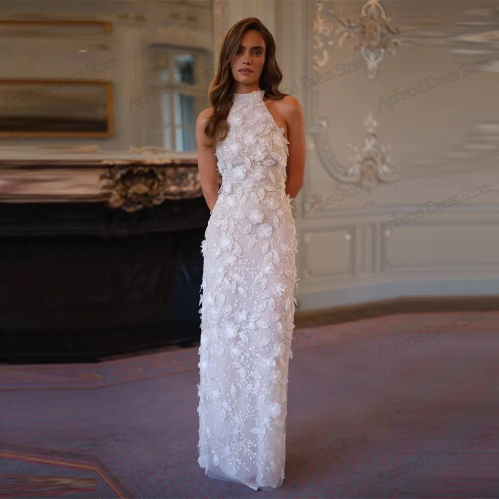 Glamorous Wedding Dresses Vintage Bridal Gowns 3D Appliques Sleeveless Backless Modern Robes Customized Vestidos De Novia 2026