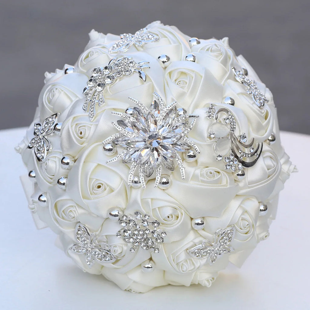 1pc/lot  Beige Bridal Wedding Bouquet