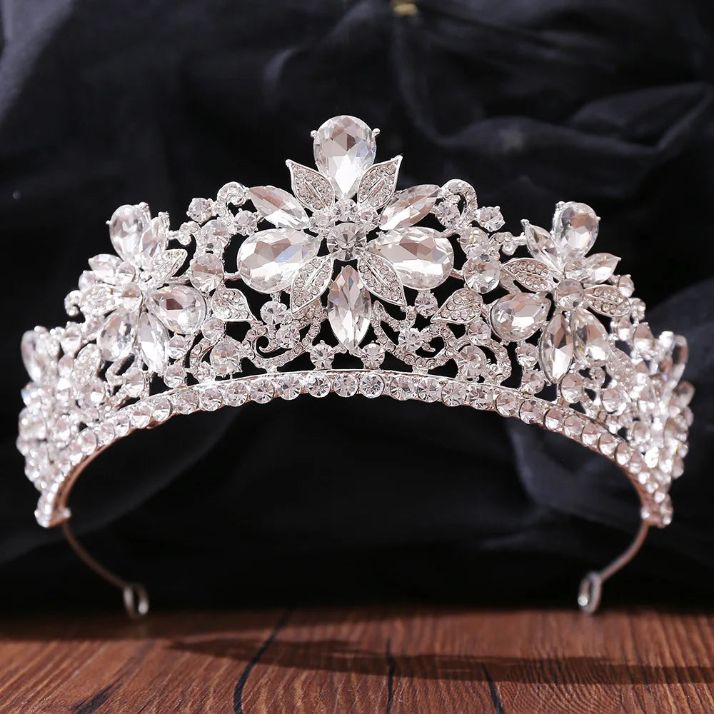 Baroque Crystal Crown Tiara