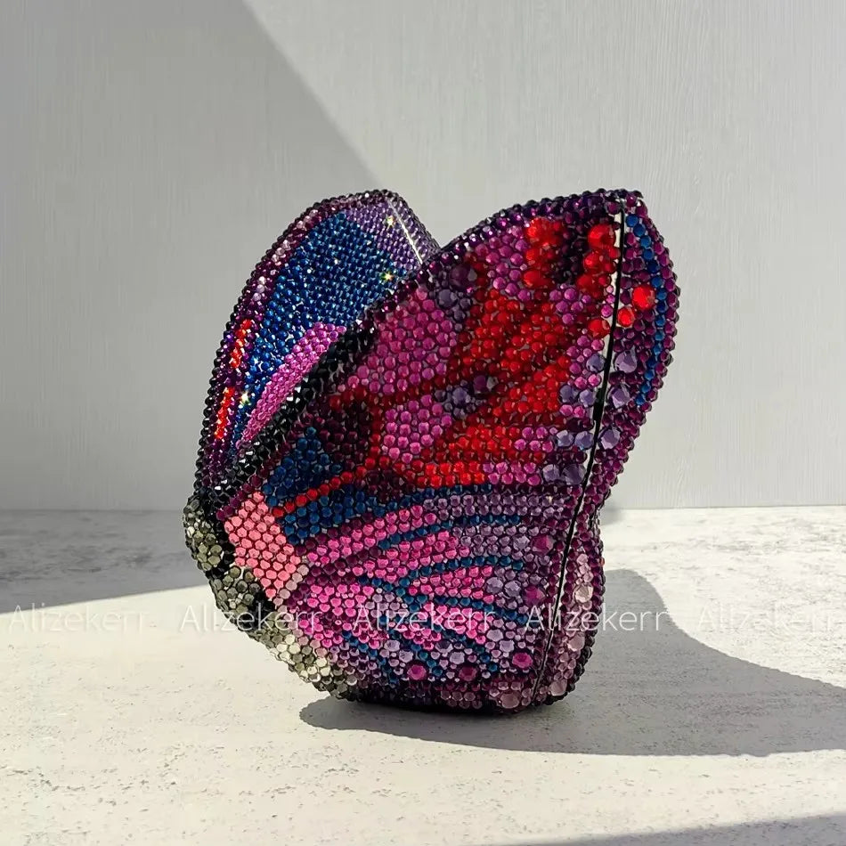Butterfly Crystal Evening Clutch