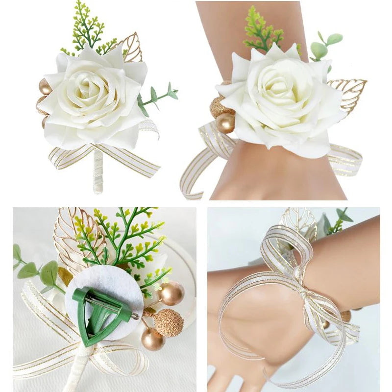 Bride Bouquet Wedding Bouquet Bride Bridesmaid Wedding Accessories Holding Flowers Artificial Natural Rose Wedding Bouquet