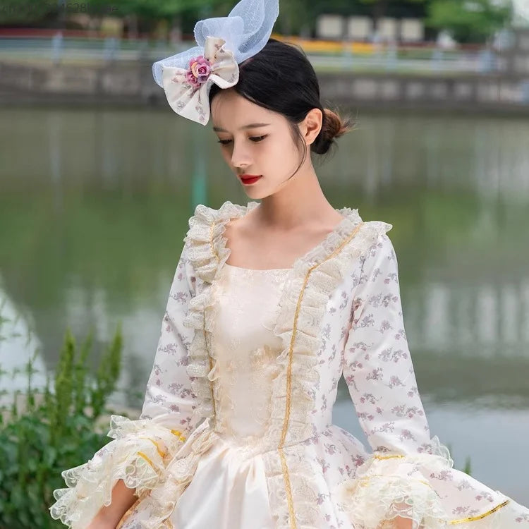 Medieval Retro Court Ball Gown Wedding Evening Dresses Victorian Prom Theater Party Gowns Masquerade Stage Princess Outfit
